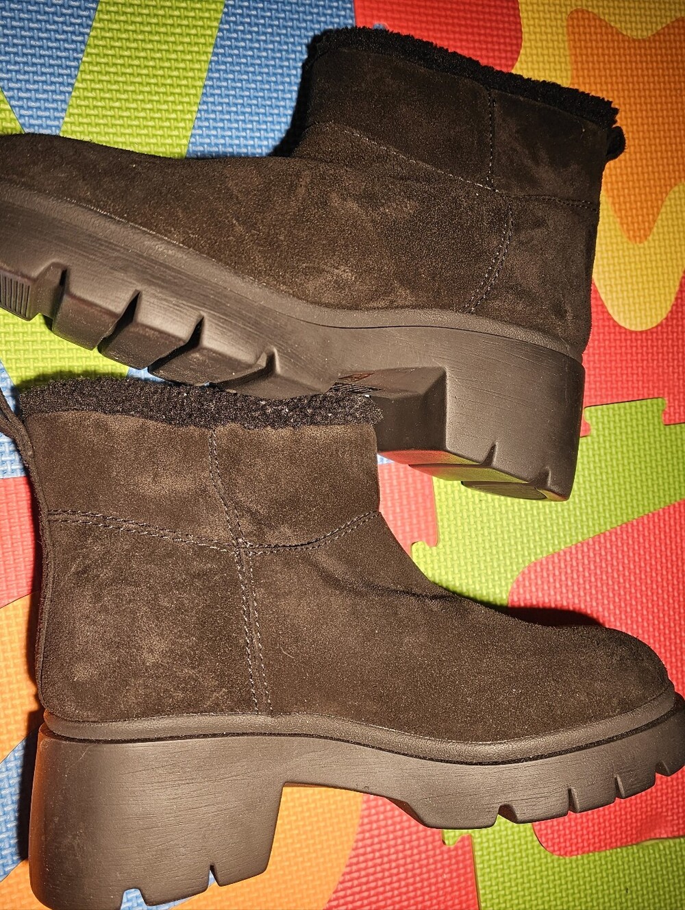 Brown Suede Women's Ankle Boots - Cozy Lined Chelsea Style